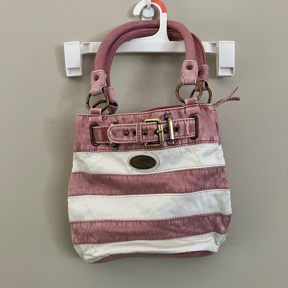 Handbags - 3/$25 - Pink and white striped purse